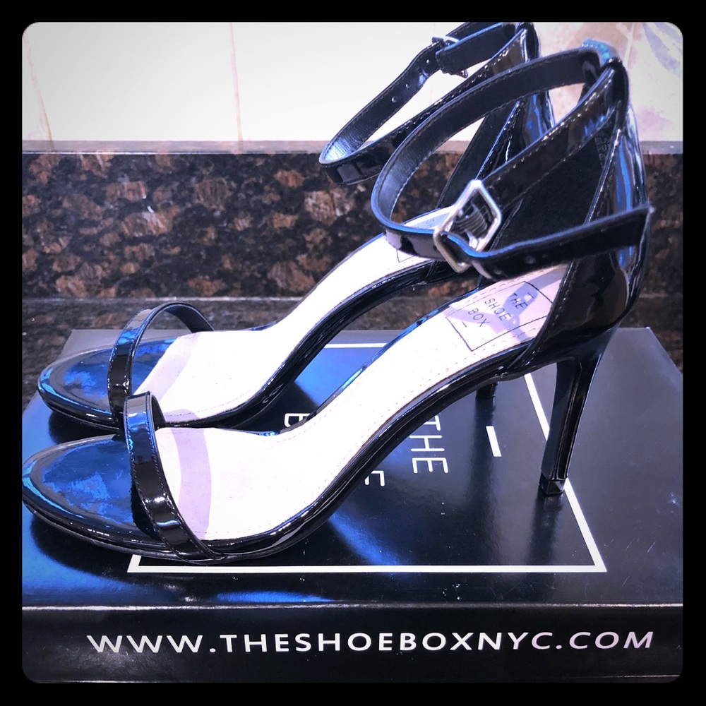 Brand New Black patent leather heels 6.5